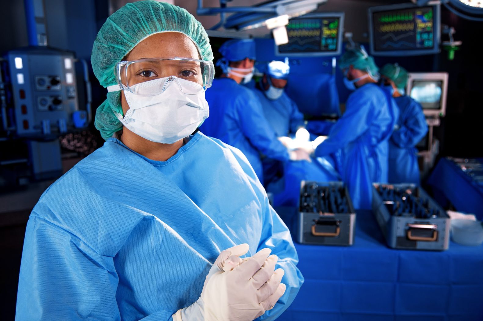 PPE and protective gowns for medical facilities